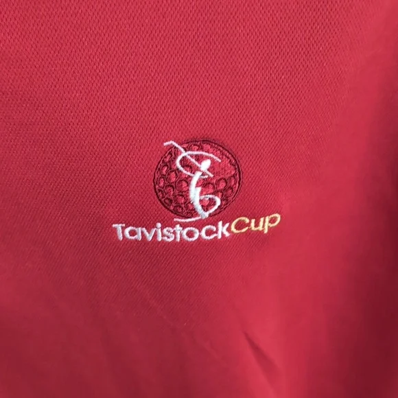 Nike Golf| Red Travistock Cup Athletic Dry Fit Short Sleeved Polo - Picture 6 of 12